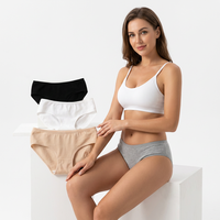 Directo de Fábrica EVERGREEN Ropa Interior de Algodón Orgánico para Mujer, Tanga sin Costuras, Cintura Media, Transpirable, de Secado Rápido, Ecológica, Venta al Por Mayor
