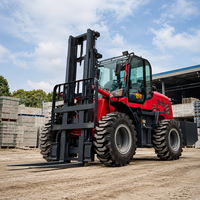 Chinesischer 4WD 5-Tonnen Outdoor Offroad Allterrain-Gabelstapler, Diesel Verbrennungsmotor-Gabelstapler mit EPA-Zertifizierung