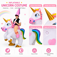 Costume gonflable licorne imperméable et durable pour adulte, 2,4 m, pour Halloween, scène, concert, équipe de cheerleading, activité directe