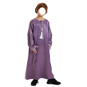 Abaya islámico Oriente Medio árabe niños vestido Ramadan Kaftan Dubai bata rendimiento vestido Eid ropa musulmana oración vestido niños - Product Image 4
