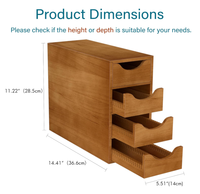 Tiroir de rangement en bois pour capsules de café, support organisateur pour dosettes K-Cup, pour bar à café Nespresso, comptoir de cuisine