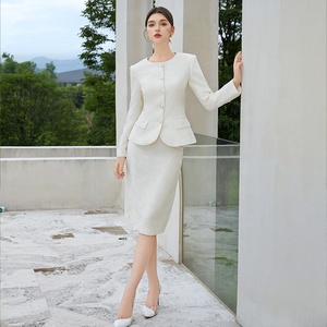 Elegante <span class=keywords><strong>de</strong></span> gama alta OEM ODM Debutante Intelectual Vestido <span class=keywords><strong>de</strong></span> <span class=keywords><strong>mujer</strong></span> Carrera Trajes <span class=keywords><strong>de</strong></span> vestir <span class=keywords><strong>de</strong></span> dos piezas Conjuntos Prototipo Fabricante <span class=keywords><strong>de</strong></span> ropa - Product Image 6
