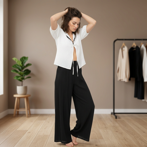 Stylish Asymmetrical Crop <b>Top</b> <b>White</b> <b>Tie</b> Front Puff Sleeve Lightweight Soft Fabric Comfortable Summer Blouse Retro Design Casual - Product Image 1