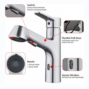 एसी डीसी टिकाऊ टचलेस नल सेंसर, बाथरूम बेसिन स्वचालित सेंसर नल सेंसर नल सेंसर पानी का नल स्मार्ट वॉश बेसिन नल - Product Image 5