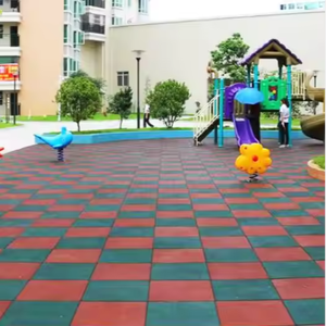Bền sân chơi cao su Mat ngoài trời cho mẫu giáo dày sàn gạch vuông cao su chống trượt sàn - Product Image 6