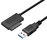 Adaptateur USB 2.0 vers Mini Sata II 7 + 6 13 broches câble convertisseur pour ordinateur portable CD/DVD ROM convertisseur de disque dur Caddy