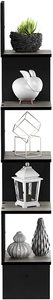 Màu Xám/đen treo tường nổi góc kệ, 5-Tier vuông hình chữ nhật kệ treo tường cho phòng khách - Product Image 6