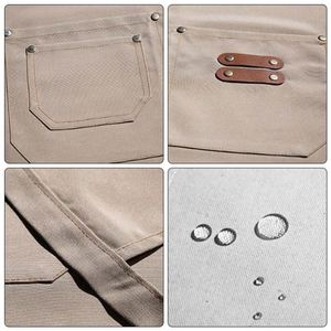 Nouvel arrivage 2026 : Tablier mi-long sans manches en toile résistante aux éclaboussures, en vente - Product Image 5
