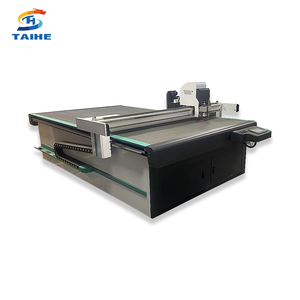 Taihe bán tự động CNC Cutter ROTARY dao động dao 10 lớp chân không bảng Bảng bán lẻ may vải dệt vải cắt - Product Image 2