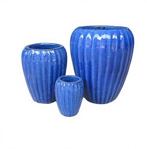 Kit de pots de plantes en céramique vernissée moderne, décoration de jardin de haute qualité, pépinière à domicile, prix compétitif, fournisseurs fiables, différentes couleurs - Product Image 1
