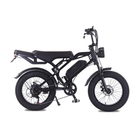 Vélo électrique tout-terrain Enduro haute puissance 20 pouces 750 W pour adulte, avec pneus larges, suspension intégrale, style chopper, vélo assisté