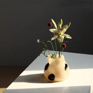 Creative <b>Milk</b> Jade Oblique <b>Glass</b> Hydroponic Color <b>Bottle</b> Vase Floor <b>Glass</b> Vase Large Retro Stripes Simple Decoration Flower Vase - Product Image 5