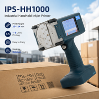 Imprimante jet d'encre portable IPS-HH1000 DOD, hauteur d'impression 25-124 mm, pour codage de date sur tubes métalliques et plastiques