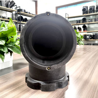 160mm 90 ° HDPE pipa Flange Fitting siku Bend SDR11 Stub End Adaptor dengan cadangan cincin terbuat dari PE Stub End BEND