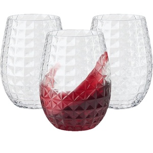 Taza de cóctel de plástico de diseño moderno, Copa martillada de piña Tiki hawaiana, whisky reutilizable para copa de <span class=keywords><strong>vino</strong></span> tinto champán transparente - Product Image 5