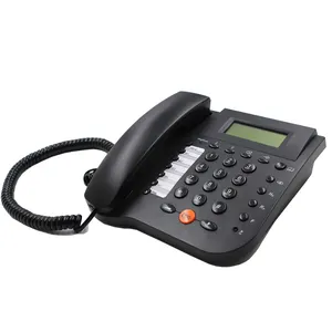 High qualität analog desktop festnetz anrufer ID geschnürtes telefone mit freisprecheinrichtung und 3.5mm headset port für call-center