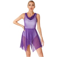 Femmes Sublimation scène danse porter Sexy transparent Costume formation Dancewear danse latine robe femmes