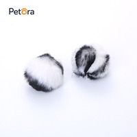 Petora Fournitures pour animaux de compagnie Vente en gros Balle à mâcher interactive apaisante en peluche à imprimé léopard avec herbe à chat pour chaton