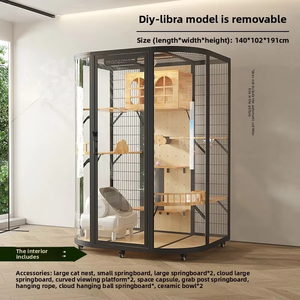 <span class=keywords><strong>Balcon</strong></span> pour chat en bois Skyline, promenade multi-niveaux, maison pour chat, design urbain pour immeubles de grande hauteur - Product Image 2