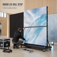Mur vidéo LED intérieur pliable Full HD UHD 3840Hz à haute fréquence de rafraîchissement P1.86 avec HDR10, luminosité de 1200 cd et garantie de 2 ans