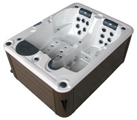 Bain à remous rectangulaire de luxe extérieur OEM Sexy Spa Balboa Gecko Top en acrylique et fibre de verre, écologique, pour 3 personnes, avec hydrothérapie