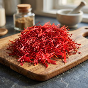 Azafrán Kashmiri Mongra de Alta Demanda y Tendencia, 100% Puro y Natural, Hilos de Kesar con Alto Contenido de Crocin, Calidad Premium, Aromático - Product Image 1