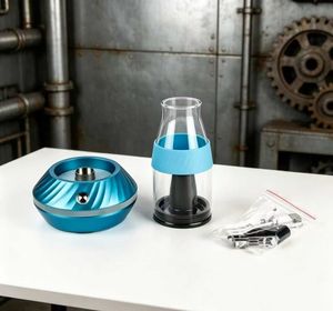 Sky Blue USB Plug Shisha Hookah Modern <b>Plastic</b> <b>Mirror</b> Finish Free Type Bowl Hose Gift - Product Image 5