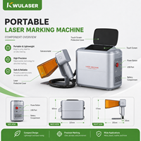 Machine de gravure et de marquage laser à fibre portative haute vitesse, graveur laser portable pour métal, écran tactile, unité refroidie par air