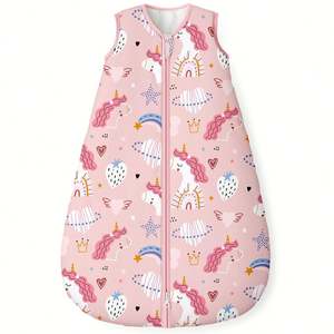 Lightweight Cotton Infant Toddler Sleeping Sack 2-Way Zipper 6-12 Months <b>Wearable</b> <b>Blanket</b> - Product Image 4