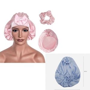 Gorro de Dormir Grande de Seda para Mujer, Gorro de Satén para Dormir, para Cabello Rizado, con Banda Ajustable, Regalo Promocional - Product Image 1