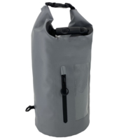Lona impermeable para exteriores, bolsa seca de PVC de 15l con correas de hombro
