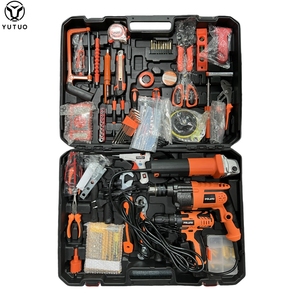 YUTUO 12V Elektrischer Schlagbohrmaschinen-<span class=keywords><strong>Set</strong></span> Bohrmaschine Heißklebepistole Lötkolben Handwerkzeug-<span class=keywords><strong>Set</strong></span> Winkelschleifer Kunststoffbox-<span class=keywords><strong>Set</strong></span> - Product Image 6