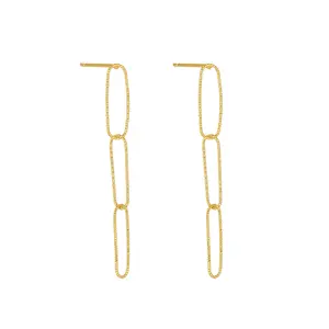 Venta al por mayor asequible accesorios mujer-Accesorios de pendientes de lujo para mujer, aretes de cadena de oro de Plata de Ley 925