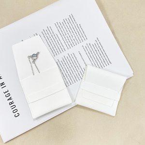 Nouveauté : Pochette de luxe en velours pour bijoux avec logo personnalisé, <span class=keywords><strong>ensemble</strong></span> de pochettes cadeaux pour bijoux - Product Image 4