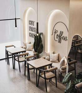 เฟอร์นิเจอร์ร้านกาแฟและเบเกอรี่สมัยใหม่ |   ซุ้มกาแฟแบบกำหนดเอง เคาน์เตอร์บาร์พร้อมไฟ LED |   โซลูชั่นการออกแบบตกแต่งภายใน - Product Image 4