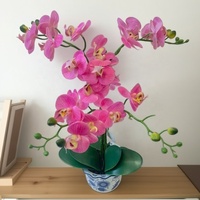 Bunga Anggrek Artifisial Real Touch & Faux Latex Bonsai Grosir Dekorasi Rumah Tanaman Pot Alternatif Tanaman Hijau Asli