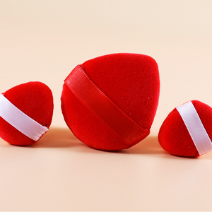 Miễn Phí Mẫu Mềm Cá Nhân Da Lộn Màu Đỏ Vẻ Đẹp Trang Điểm Phun Ướt Khô Mô Hình Tam Giác Polyurethane Mỹ Phẩm Miếng Bọt Biển Phun - Product Image 3