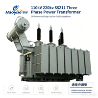 Transformador de Potencia Trifásico de 16000 kVA Sumergido en Aceite, 110 kV-220 kV, Transformador Elevador de Cobre y Aluminio para Proyectos de Subestaciones y Redes Eléctricas
