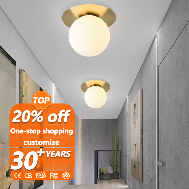 Nordic Postmodern Minimalist Creative Ceiling Lamp Glass Aisle Corridor Ceiling Lamp Art Porch Bedroom Bedside Lamp
