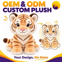 Peluche tigre personnalisée OEM, jouet en peluche CE CPC, personnage de dessin animé doux, cadeau pour enfants, porte-clés en peluche personnalisé