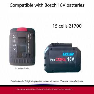 <span class=keywords><strong>Batterie</strong></span> de remplacement pour outils électriques : perceuse, meuleuse d'angle, tronçonneuse, marteau - Modèle universel M18 18V 18650 20T 25T - Product Image 1