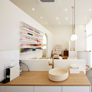 <b>Wooden</b> Nail Polish Display Stand Nail <b>Desk</b> Salon Furniture Luxury Pedicure Spa Salon Wall Decoration <b>Small</b> Shop - Product Image 5