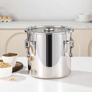 Marmite en acier inoxydable robuste, grande marmite à soupe, récipient alimentaire, équipement de cuisine commerciale et de restauration - Product Image 4