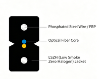 Harga Pabrik Kabel Serat Optik Outdoor 1KM 300M 200M 150M 100M 2 Core 4 Core LC Extension Reel Cord FTTH Dorp Cable
