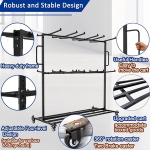 Zwaar Opbergrek Voor 30 Stoelen Met Staand Type Mobiele Kerkstoel Dollykar Commercieel Gebruik Gepoedercoat Staal - Product Image 5