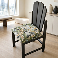 Chaise de salle à manger en bois massif, style mid-century modern, assise en tissu rembourré, pieds en bois, pour la maison et l'hôtel