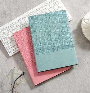 Cuaderno de Cuero Suave con Patrón Geométrico, Diseño Simple y Elegante, de Alta Calidad, Grueso, para Negocios, Oficina, Reuniones - Product Image 2