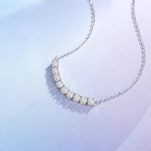 Collar de Joyería de Moda, Collar con Colgante, Collar de Joyería Fina, Joyería de Plata 925 para Mujer, Plata de Ley 925 con Moissanita - Product Image 3