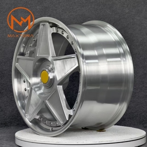 Rines de Aleación Maxtera Forjados a Medida de 2 Piezas y 5 Estrellas con Bloqueo Central para Autos de Pasajeros, Compatibles con <span class=keywords><strong>Ferrari</strong></span> <span class=keywords><strong>458</strong></span> F8, Porsche, Maserati, Audi R8 - Product Image 3