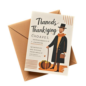 Impression en anglais Cartes de remerciement personnalisées de luxe Carte postale en papier épais de bonne qualité - Product Image 6